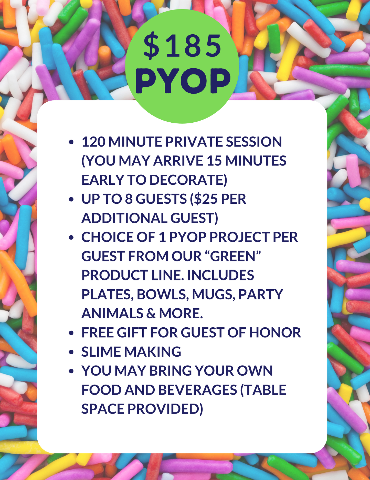 Children's PYOP Birthday Party Inquiry